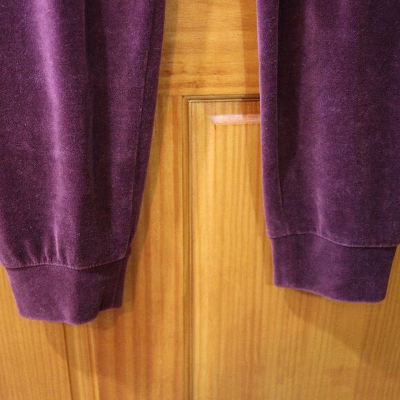Juicy Couture Maroon & Gold Velour Jogger Pants Y2K Medium - Picture 9 of 12